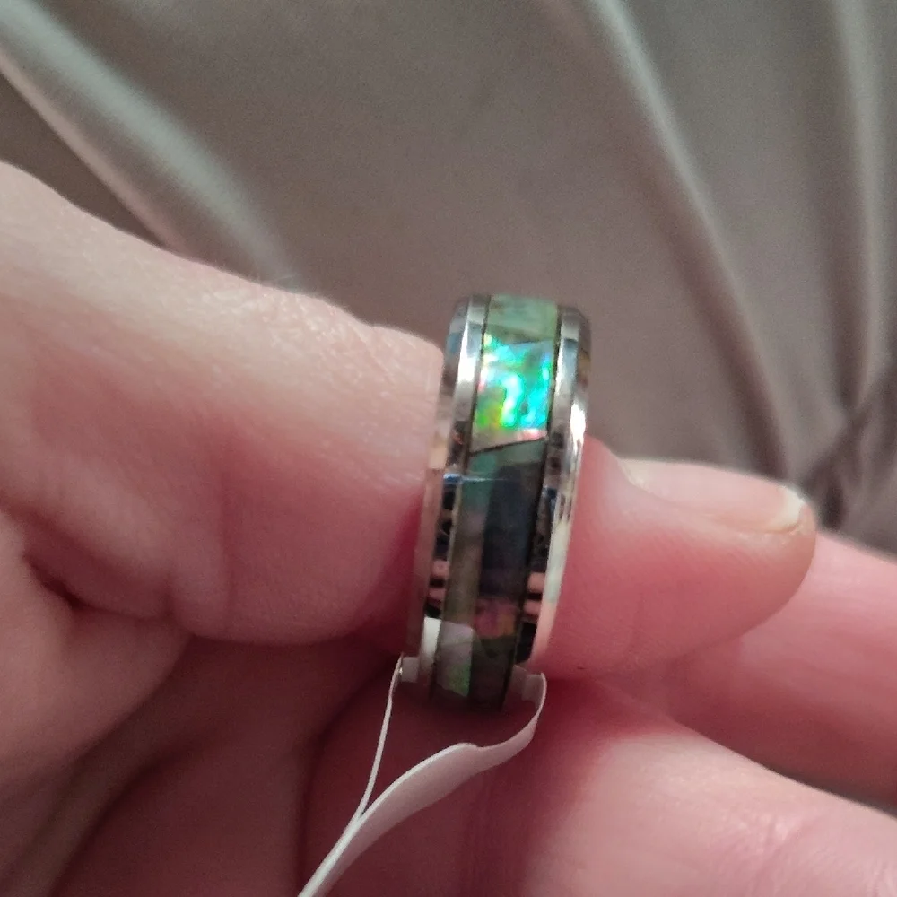 💕 $6 Bundled Stainless Steel Abalone Inlay Ring